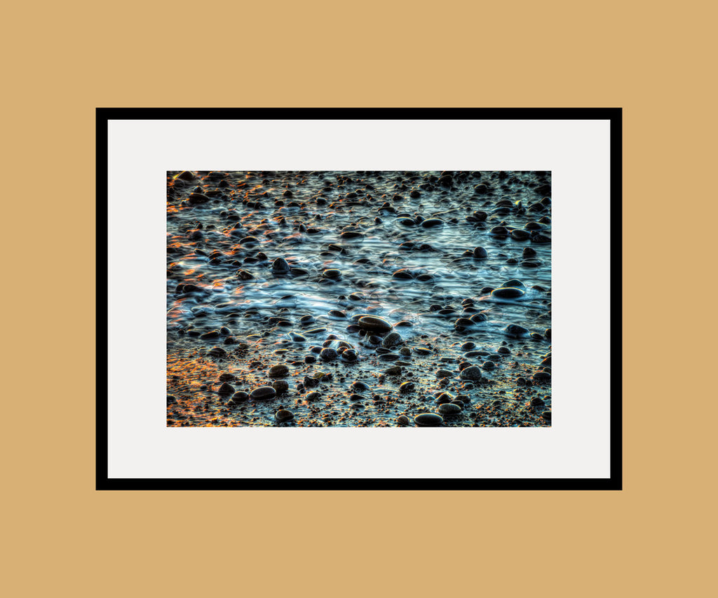 Ruby Beach Stones Framed