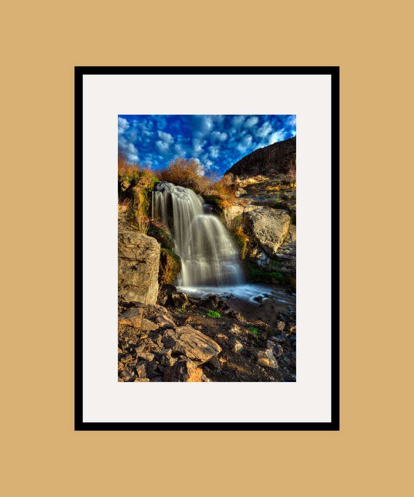 Ancient Lakes Waterfall Framed