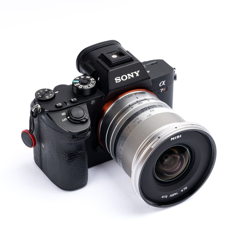 nisi-15mm-f-4-sunstar-super-wide-angle-full-frame-asph-lens-in-silver-sony-e-mount