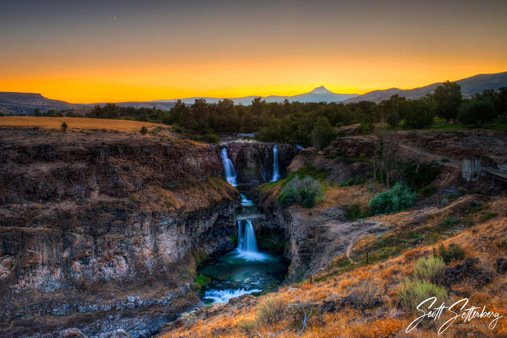 White River Falls Sunset